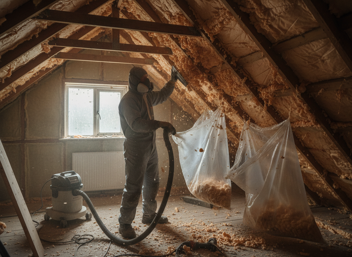 Mortgage Lender Spray Foam Removal in Torquay, Devon